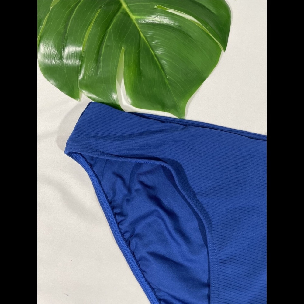 NEW Sea‎ Level Riviera Rib Mid Bikini Bottoms in Ocean Blue [SZ 10 US ] - Picture 4 of 12